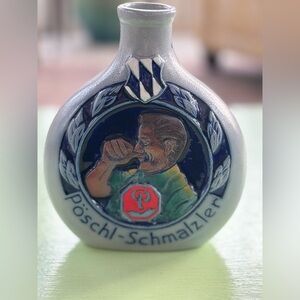 Vintage Stoneware Snuff Bottle Pöschl-Schmalzler Germany